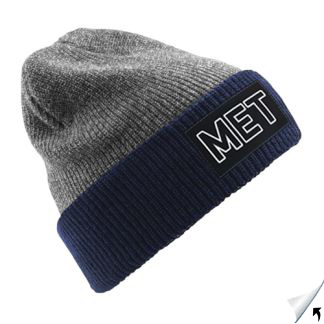 Beanie - Grau, Blau - Landkreiskennzeichen, KFZ Zeichen - MET