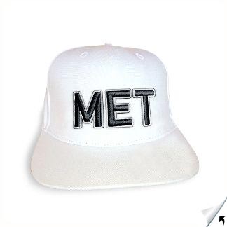 Streetwear CAP - weiß - Landkreiskennzeichen, KFZ Zeichen - MET