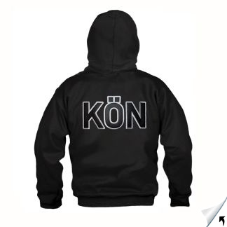 Hoodie / Sweatjacket / Männer / schwarz - Landkreiskennzeichen, KFZ Zeichen - KÖN