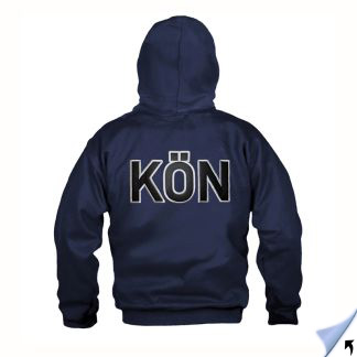 Hoodie / Sweatjacket / Männer / blau - Landkreiskennzeichen, KFZ Zeichen - KÖN